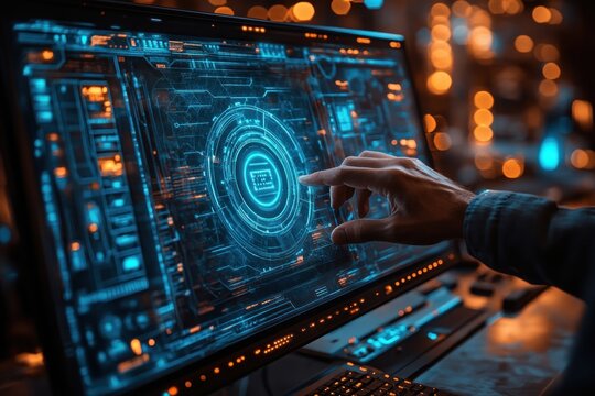 Personal Data Protection Cybersecurity Warning Computer Virus Detection System for Business Professionals