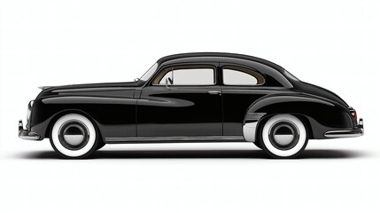 Classic Black Vintage Car Timeless Elegance in Motion