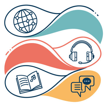 anguage learning icons