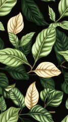 Fototapeta premium Elegant green leaf pattern showcasing delicate design and rich texture in a natural setting for botanical inspiration
