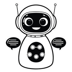 Naklejka premium ai assistant chatbot icon