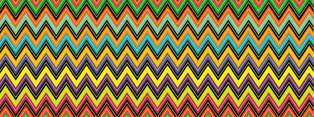 Chevron zigzag geometric pattern multi color vector illustration. For background design.
