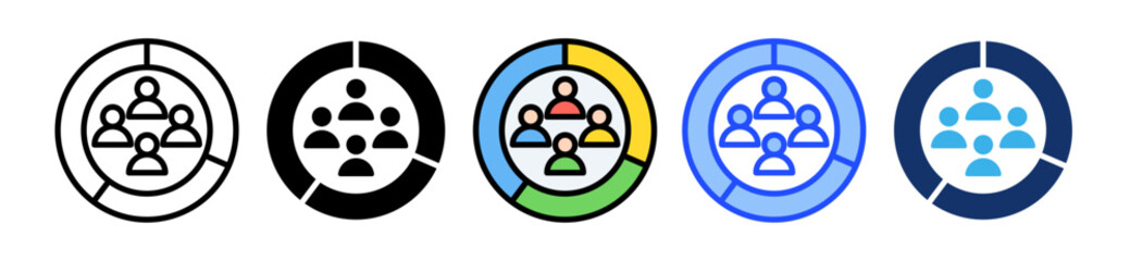 Society Icon Set With Multiple Style Collection