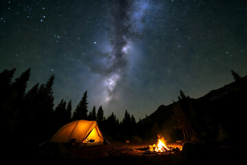 Camping sous la voie lactée