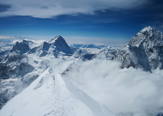 snow covered mountains