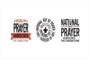 T-shirt design , National Day of Prayer USA ,vector art illustration