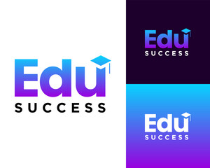 Wordmark design about success in learning at a school.

