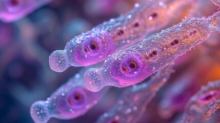 Microscopic view of Leptospira interrogans bacteria causing leptospirosis under laboratory microscope