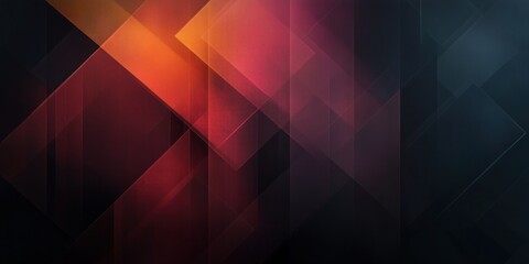 Obraz premium Abstract Geometric Design Soft Overlapping Rectangles Dark Minimalist Color Palette Modern Digital Art
