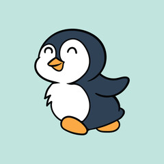 Cute Running penguin