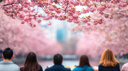 Spring cherry blossom viewing tokyo japan scenic photography outdoor serenity