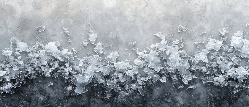 Rugged glacier facade with sharp icy ridges, smooth frozen surfaces, and natural patterns formed by centuries of compression, soft winter light reflections