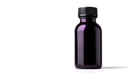 Obraz premium A sleek, dark bottle perfect for storing essential oils or herbal extracts.