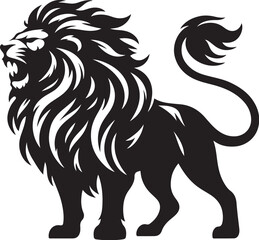 Fototapeta premium Lion Silhouette Vector Bundle | Premium Roaring King Design Pack