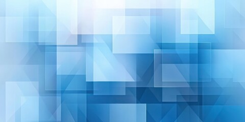 Obraz premium Abstract Geometric Background with Overlapping Squares and Rectangles in Soft Pastel Blue Tones for Modern Digital Art