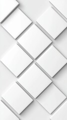 Fototapeta premium Abstract composition of white tiles creating a modern visual pattern on a flat surface.