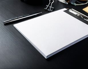 Pusta kartka papier firmowy mockup wizualizacja