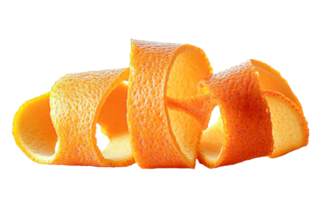 orange peel spiral - isolated on black