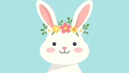 Easter bunny greeting card.