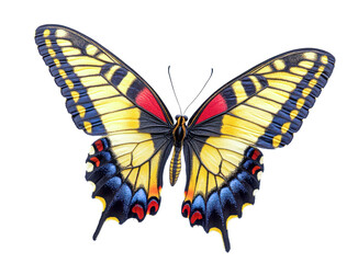 Obraz premium colorful butterfly wings isolated on black