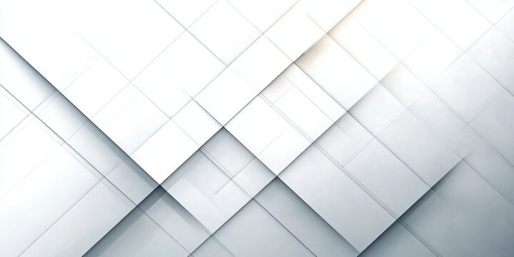 Abstract Geometric Design Modern White Gray Background Minimalist Digital Art Soft Gradient Lines Shapes