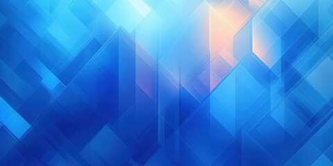 Fototapeta premium Futuristic Abstract Blue Geometric Shapes Background with Modern Minimalist Design and Gradient Patterns for Technology and Business Concepts