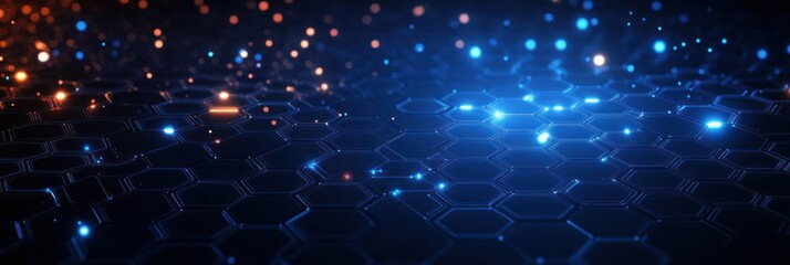 Obraz premium Medical Health Care Digital Hexagonal Grid Background for Science and Biotechnology Concept Design