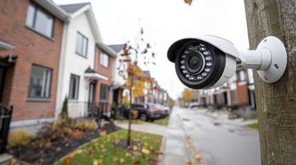 Security Camera on Suburban Street