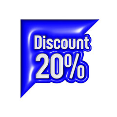 Discount 20% in 3d design
