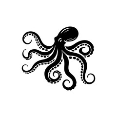 Fototapeta premium octopus Silhouette Vector