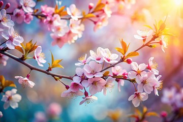 Obraz premium Spring Blossoms Dancing in the Wind: A Documentary Photography of Nature's Awakening