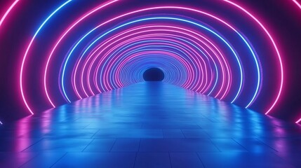 Dynamic Tracking Shot of a Pulsating Neon Vortex – Endless Fractal Energy Loop with Glowing Light Patterns