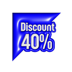 Discount 40% in 3d design