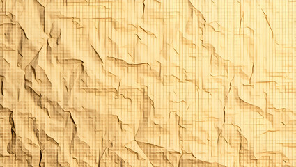 Fototapeta premium Close up view of crumpled brown paper showcasing recycled craft paper texture as background. concept as Close up view of crumpled brown paper showcasing recycled craft paper texture as background. in 