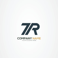 Abstract Minimal Artistic Letter TR RT Logo Design. Initial Based Letter Logo Symbol