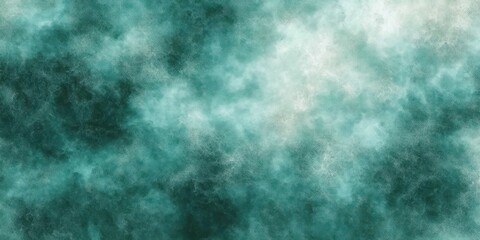 Obraz premium Emerald Green Abstract Cloudy Texture Soft Light Impressionistic Art Watercolor Landscape Background