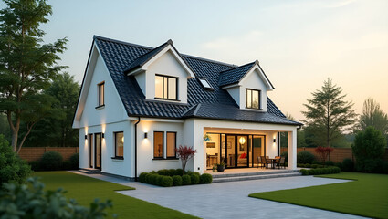 house energy efficiency energy efficient rating eco home ecological house renovation save cost concept as House energy efficiency concept showing energy rating eco friendly home ecological renovations