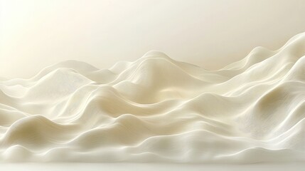 Fototapeta premium Abstract white wave formations on soft background, representing fluidity and elegance in design