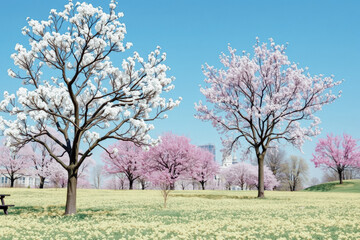 Fototapeta premium Blooming Spring Trees