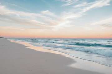 Obraz premium Serene Beach at Sunset