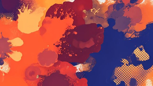 Abstract splatters - Dynamic art creation - Digital design background