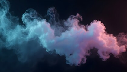 Abstract jellyfish light in a cloudy blue sky