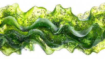 Green Liquid Flowing, Abstract Design (1)