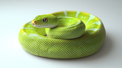 Obraz premium Green Tree Python, Studio Shot