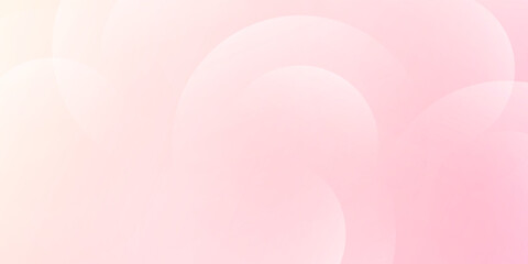 Minimalist banner background, pastel colorful, pink and yellow gradations. Circle effect style geometric, abstract background. modern trendy design