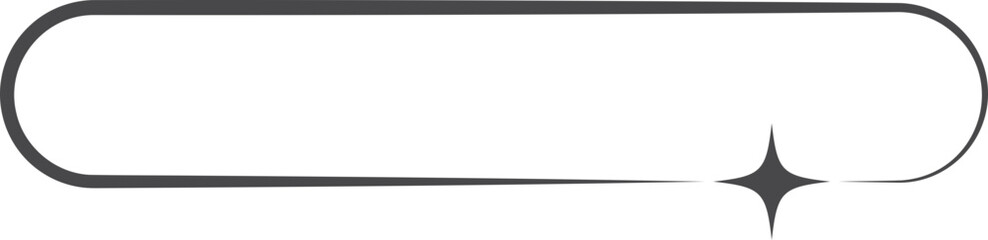 Outline aesthetic frame with star. Border graphic design. Modern minimal shape. Simple cute decorative y2k geometric template.