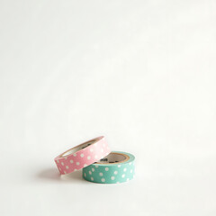 polka dot washi tape pink and blue