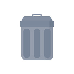 Trash Bin Vector Drawing, Garbage Can Line Art Illustration, Waste Management Icon