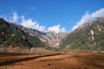 mountain landscape with blue sky