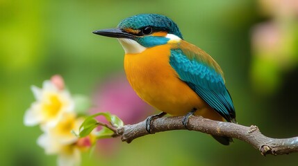 close up of bird is sitting on the bench in the nature, bird in the nature